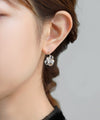 Clear x Metal Sphere Hoop Earrings