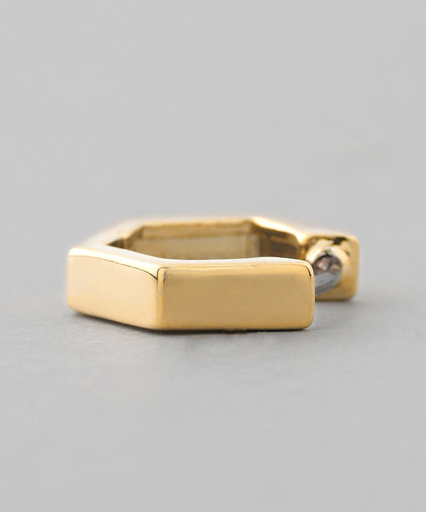 ヘキサゴンミニフープピアス