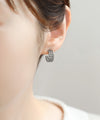 【ステンレス】ツイストメタルフープピアス