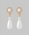 Bijou flower and pearl earrings