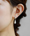 ビジューフラワー×パールピアス