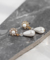 ビジューフラワー×パールピアス