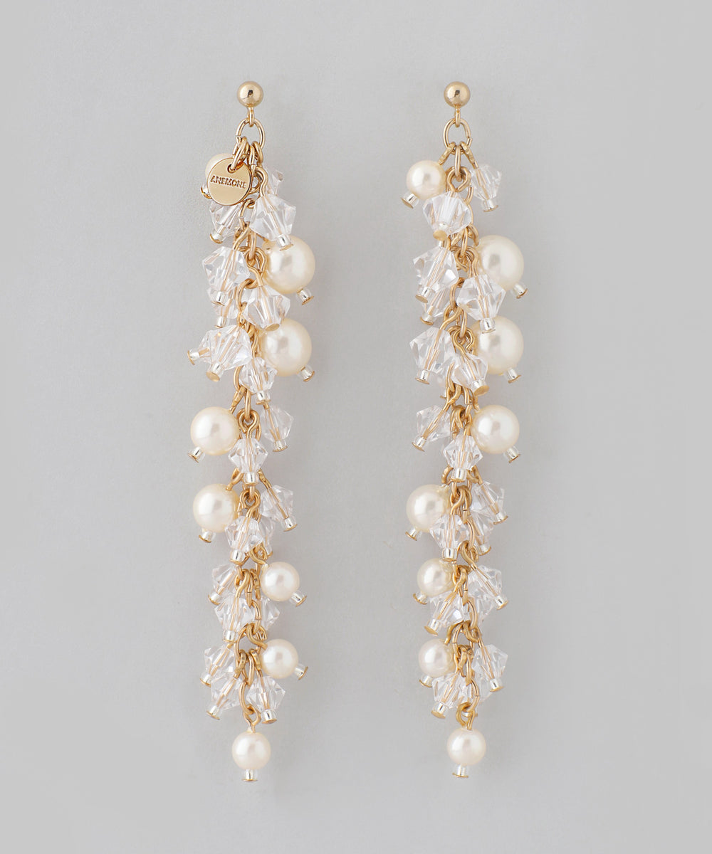 【充奢】海水パール 耳飾り 高い光沢 イヤリング ロングイヤリング 18K akoya 正円 明るい レディース Z134 アコヤ真珠 パールピアス イヤリング 8-8.5ｍｍ ゴールド ラウンド