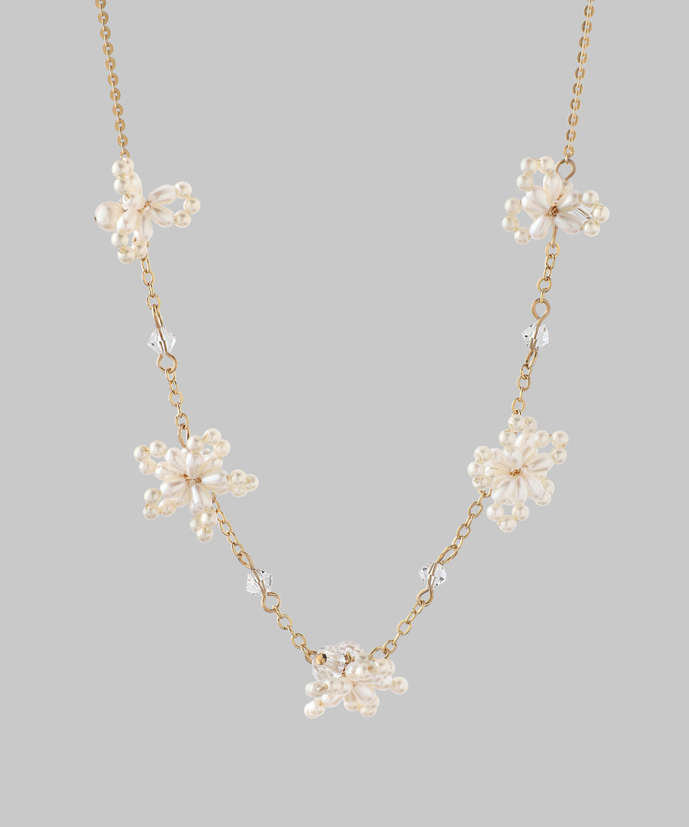 ANEMONE】パールフラワーネックレス｜アネモネ・シエナロゼ