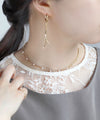 Pearl and bijou double necklace