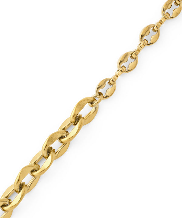 【ステンレス】コンビチェーンマンテルブレスレット