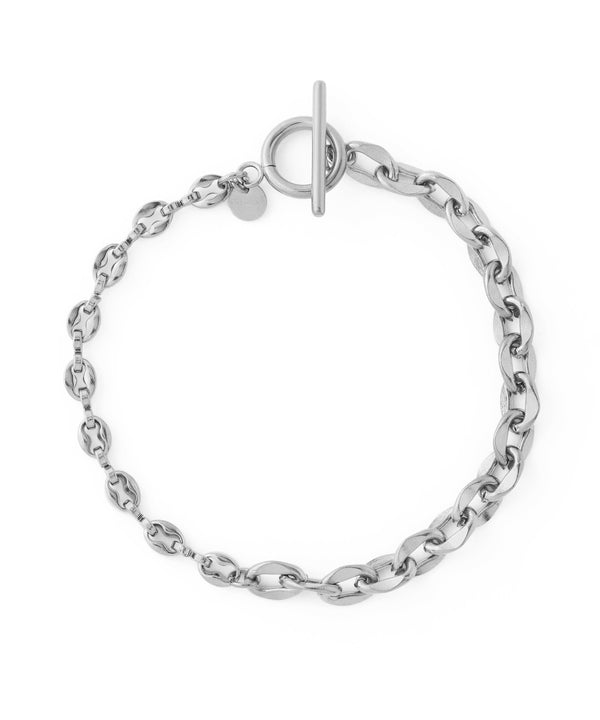 【ステンレス】コンビチェーンマンテルブレスレット