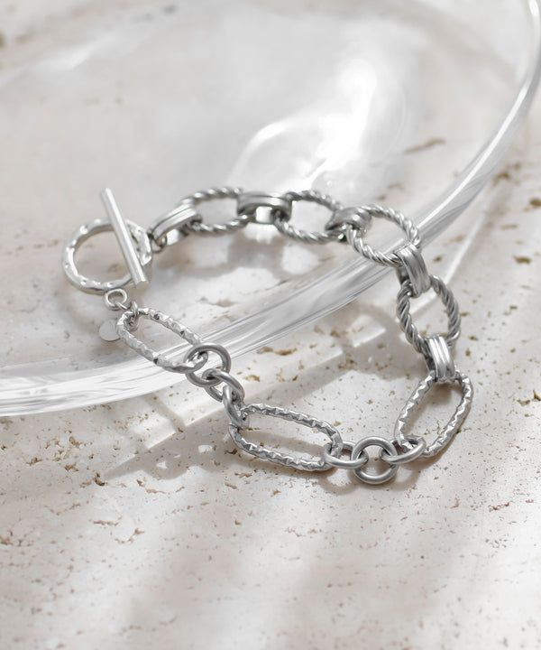 【ステンレス】コンビチェーンマンテルブレスレット