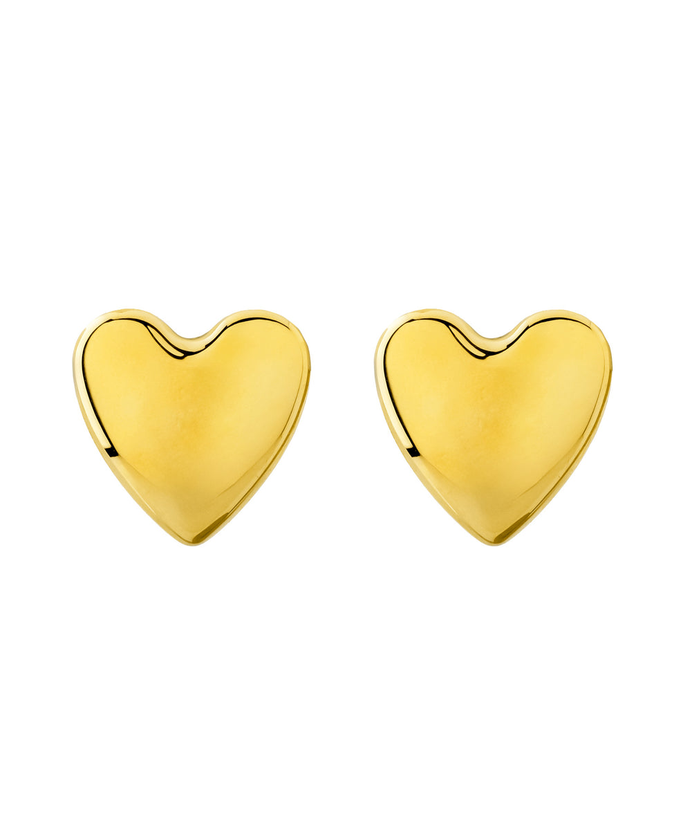 ANEMONE】【ステンレス】ボリュームメタルハートピアス｜アネモネ