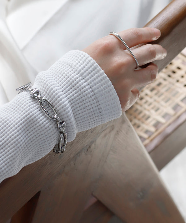 【ステンレス】コンビチェーンマンテルブレスレット