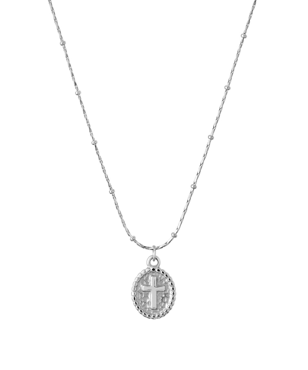 ANEMONE】【ステンレス】クロスメダイネックレス｜アネモネ