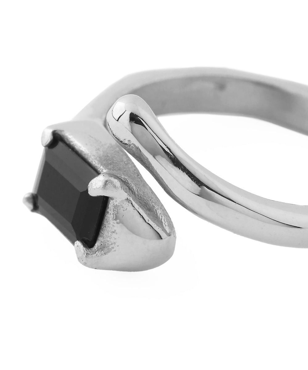 ANEMONE】【ステンレス】ガラスストーンリング｜アネモネ・シエナロゼ