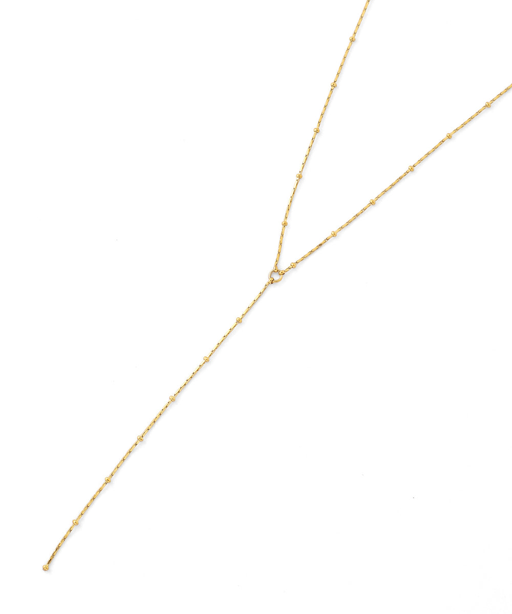 ANEMONE】【ステンレス】ステーションチェーンY字ネックレス