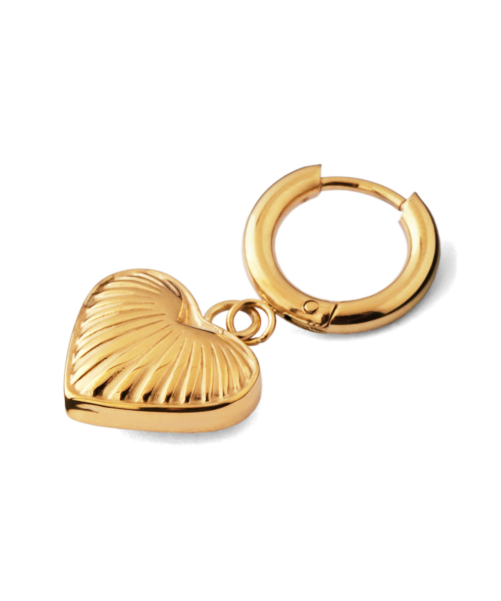 ANEMONE】【ステンレス】ハートフープピアス｜アネモネ・シエナロゼ