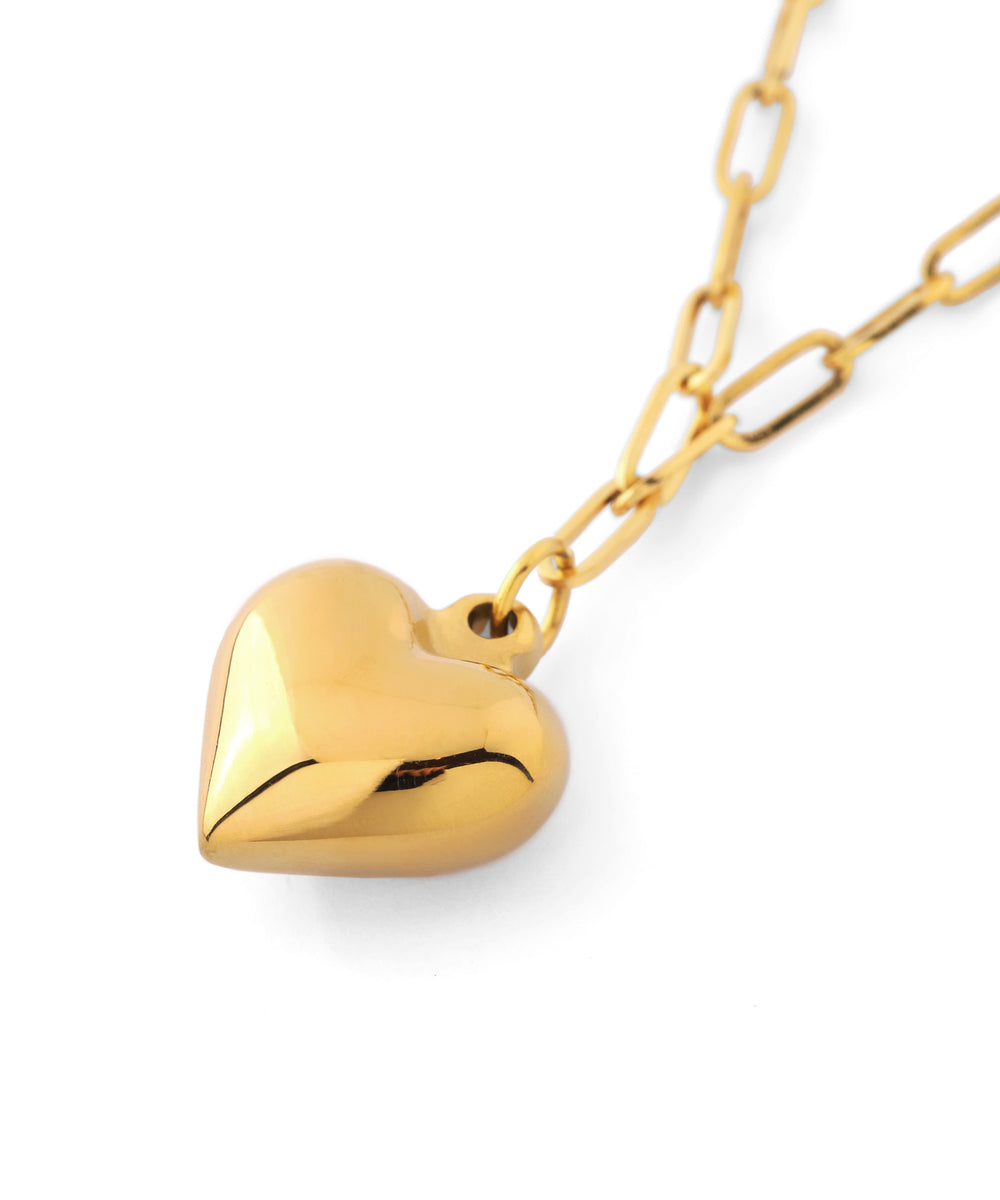 ANEMONE】【ステンレス】ハート×スクエアチェーンネックレス｜アネモネ