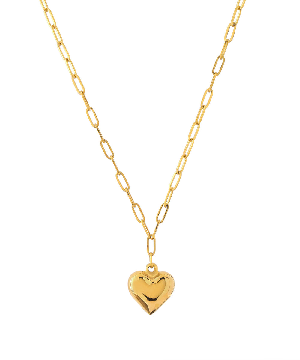 アクセサリー Anemone ANEMONE】【ステンレス】ハート×スクエアチェーンネックレス