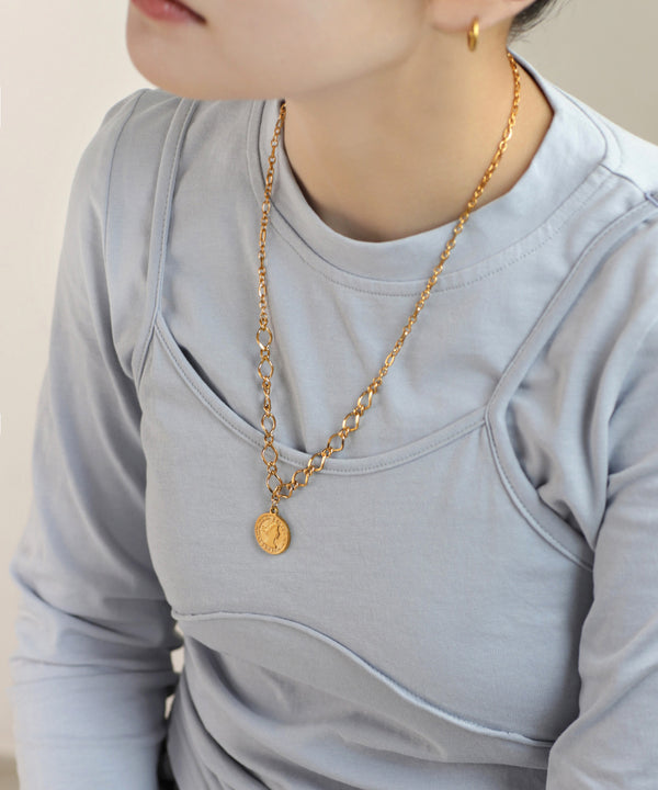 【ステンレス】コインネックレス