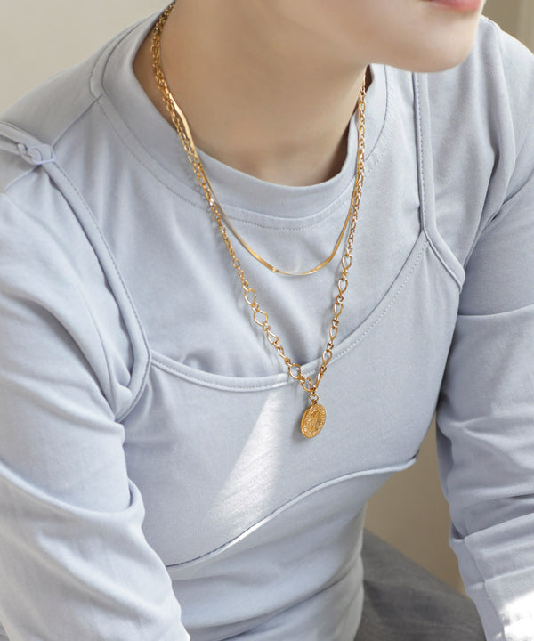 【ステンレス】コインネックレス