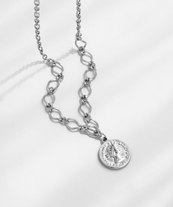 【ステンレス】コインネックレス