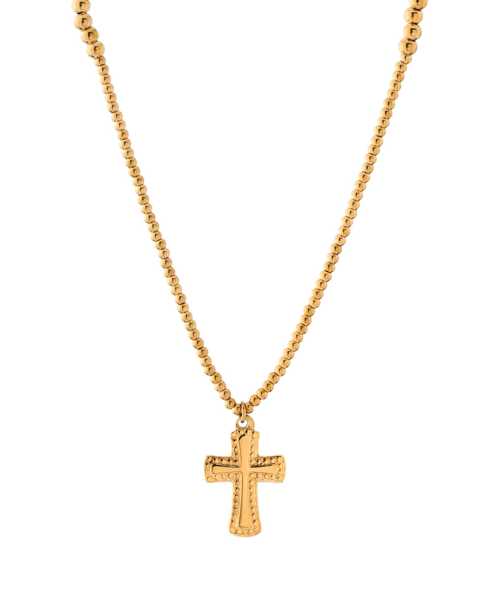 ANEMONE】【ステンレス】クロスネックレス｜アネモネ・シエナロゼ