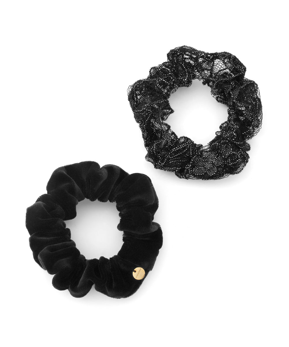 ANEMONE】ベロア×レースシュシュ[2個セット]｜アネモネ・シエナロゼ