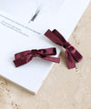 Velvet Ribbon Barrette (Set of 2)