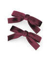 Velvet Ribbon Barrette (Set of 2)
