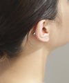 【ステンレス】ビジューフラワーナンコツピアス