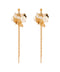 Pearl and Flower Chain Earrings