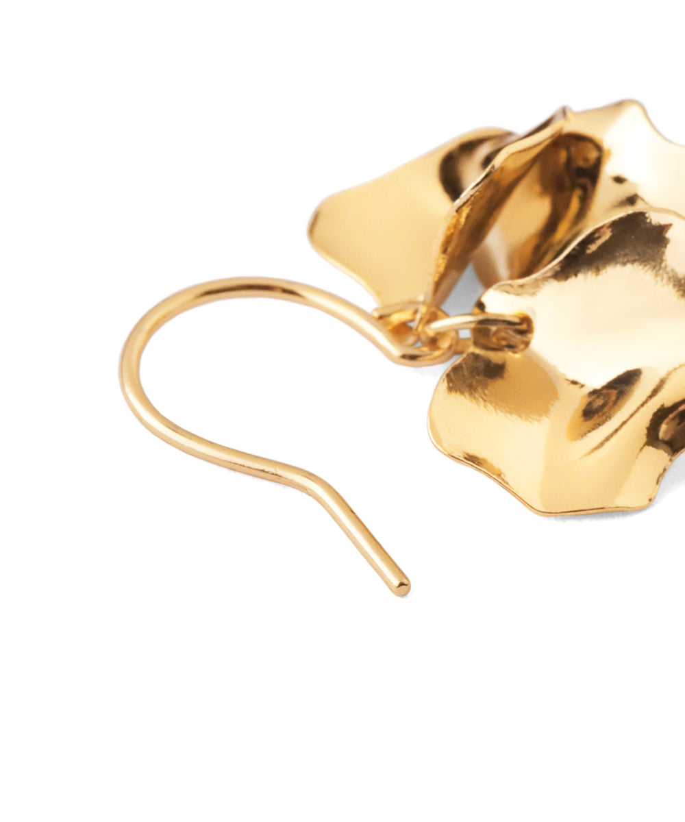 ANEMONE】メタルフラワーフックピアス｜アネモネ・シエナロゼ