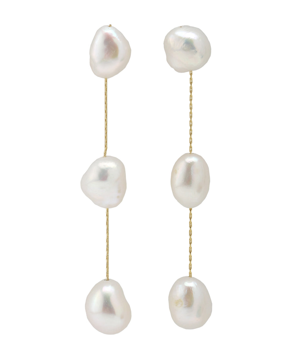 ANEMONE】連なりパールが揺れるロングピアス[A]｜SANPO ONLINE