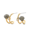Stone x Bijou Double Line Earrings