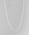Mini pearl and ball chain necklace