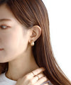 Matte metal curled earrings