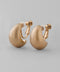 Matte metal curled earrings