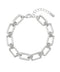 Square metal chain bracelet