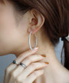 Matte metal hoop earrings