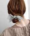 シックカラーシアーリボンヘアゴム