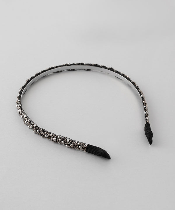 ビーズ刺しゅうスリムカチューシャ