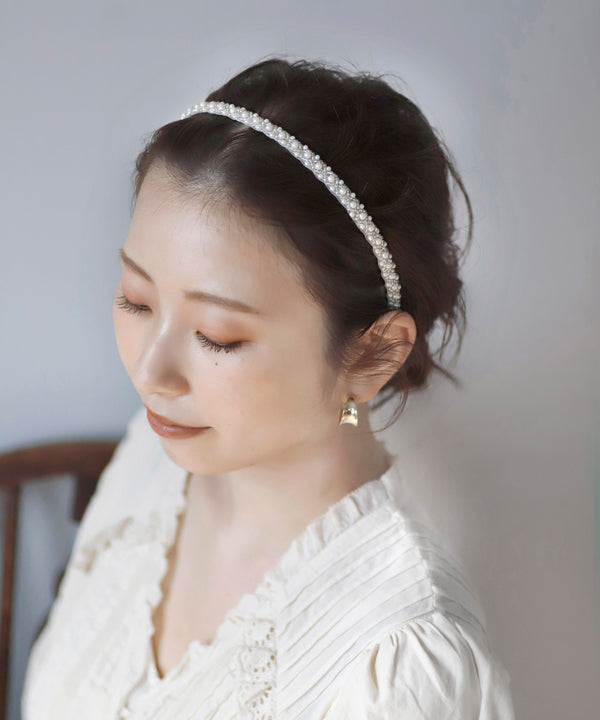 ビーズ刺しゅうスリムカチューシャ