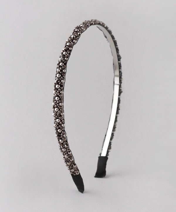 ビーズ刺しゅうスリムカチューシャ