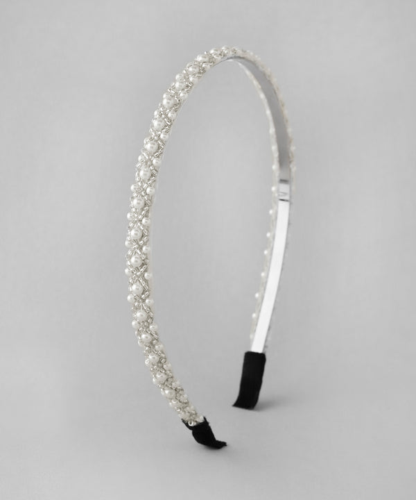 ビーズ刺しゅうスリムカチューシャ