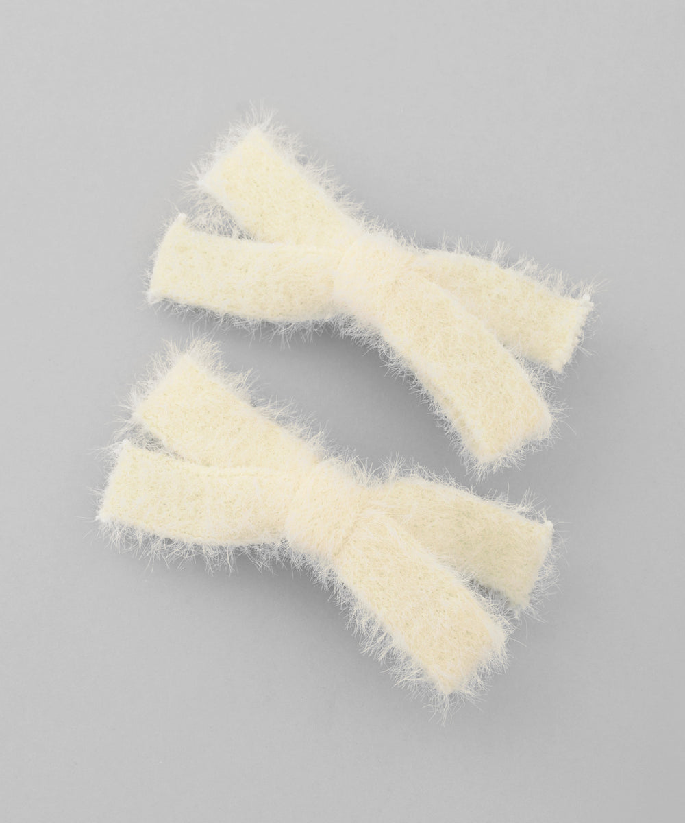 ANEMONE】シャギーリボンクリップ[2個セット]｜アネモネ・シエナロゼ