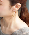 Metal Wave Hoop Earrings