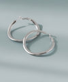 Metal Wave Hoop Earrings