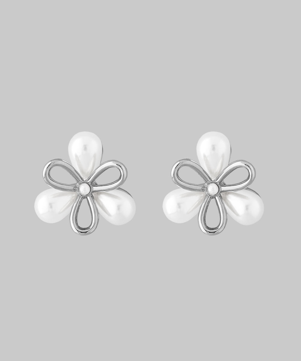 アクセサリー Anemone ANEMONE】パール×メタルフラワーイヤリング｜アネモネ