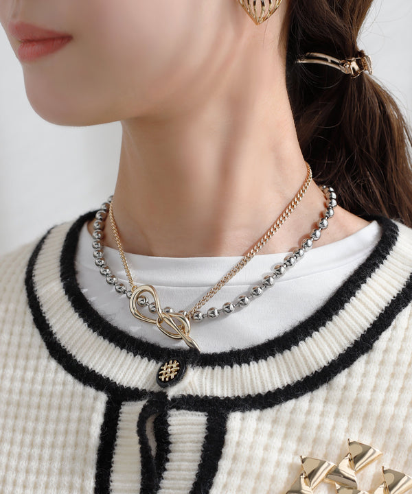 ボールチェーンマンテルネックレス