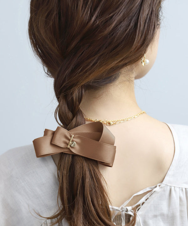 メタルポイントのリボンバナナクリップ