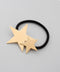 Metallic star plate hair tie