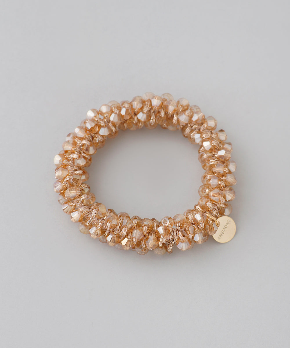 メグえもん様 水色 ハーフ シュシュ☆ビーズ ヘアゴム☆ハンドメイド 7c9999cd67ba4674a61ed4d64a4d52